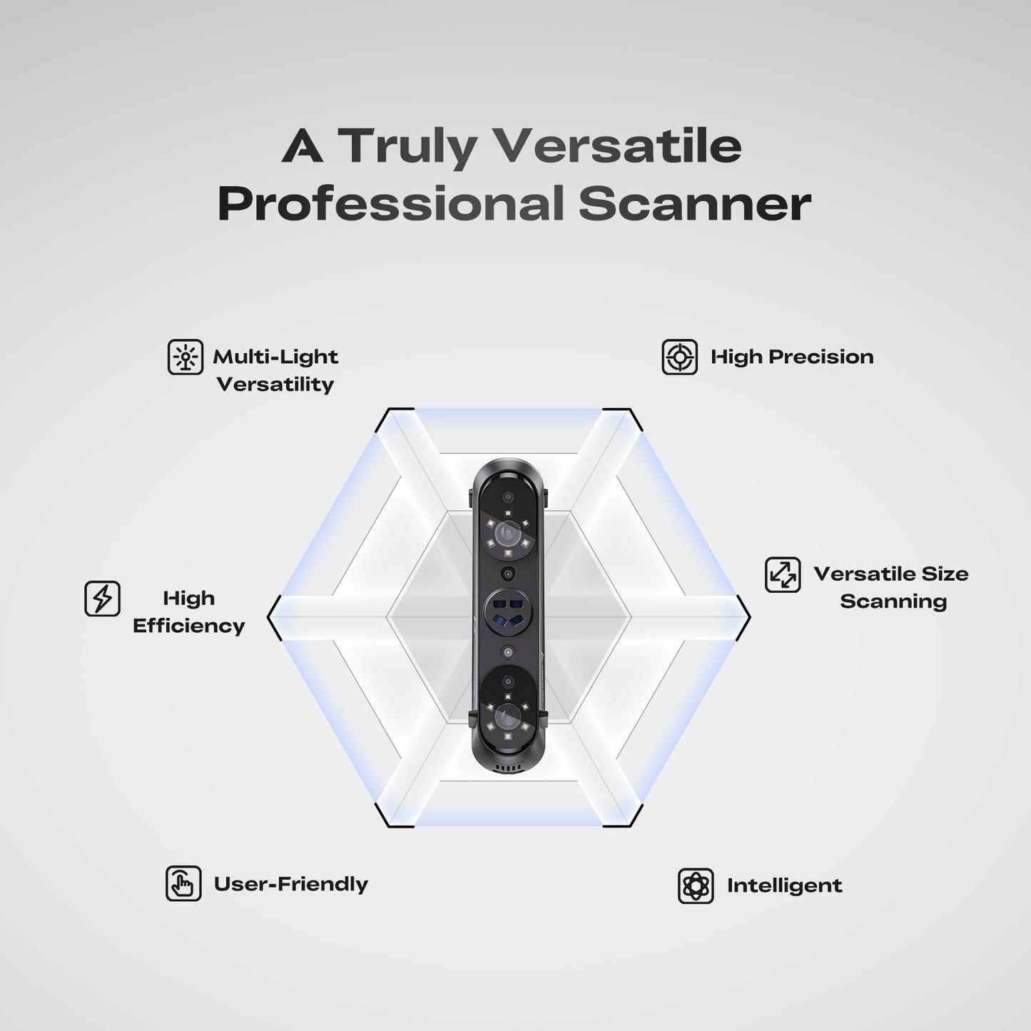 Creality Sermoon P1 3D Scanner with Built-in PC, Wireless Professional CAD/Reverse Engineering to 3D Printing & Art Design, 0.02mm Accuracy, 100FPS Blue Laser Scanning with WiFi 7