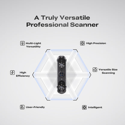 Creality Sermoon P1 3D Scanner with Built-in PC, Wireless Professional CAD/Reverse Engineering to 3D Printing & Art Design, 0.02mm Accuracy, 100FPS Blue Laser Scanning with WiFi 7