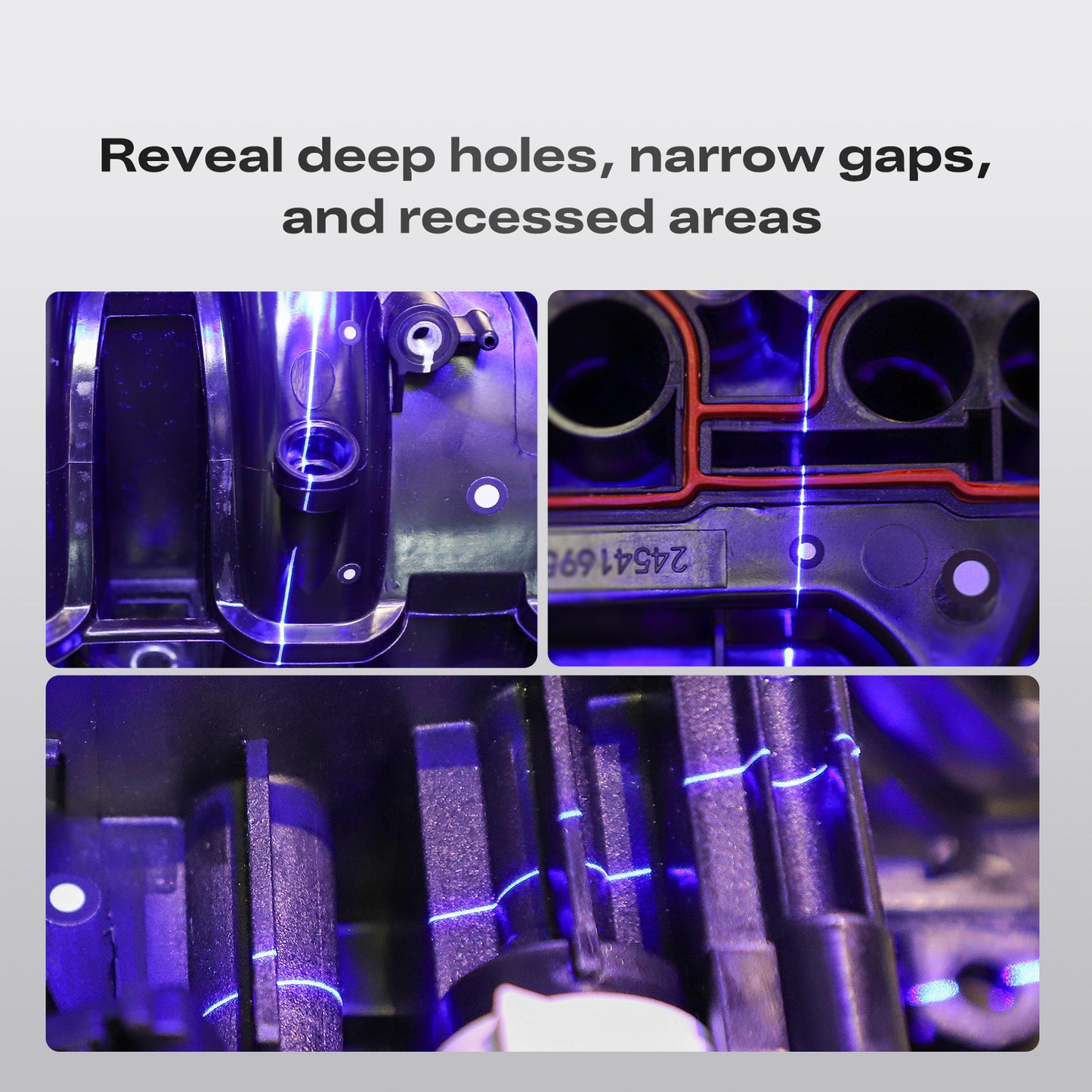 Creality 3D Scanner Sermoon S1 for Engineering Projects.,1+7+34 Blue Laser Handheld Scanner with Metrology-Grade 0.02mm Accuracy,Anti-Shake Tracking,Up to 90FPS Scanning Speed